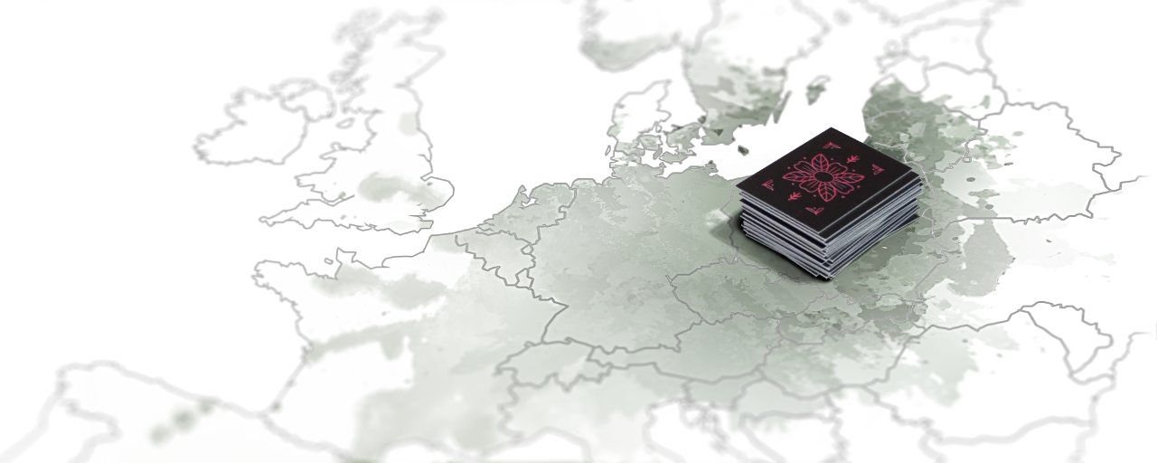 Talia kart hanafuda rozchodząca się po Europie