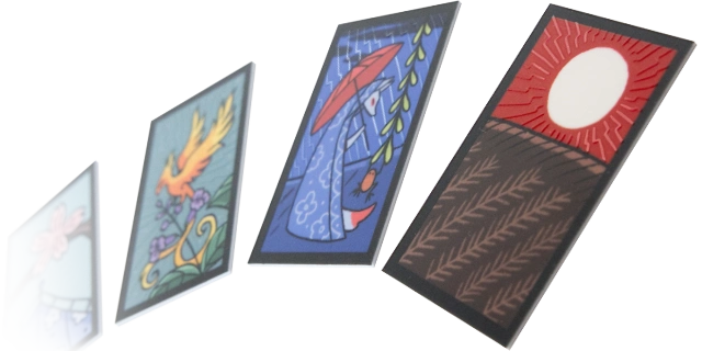 Karty świateł z przezroczystym lakierem