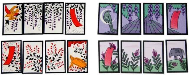 Porównanie kart kwietniowych i lipcowych w klasycznej i naszej wersji talii